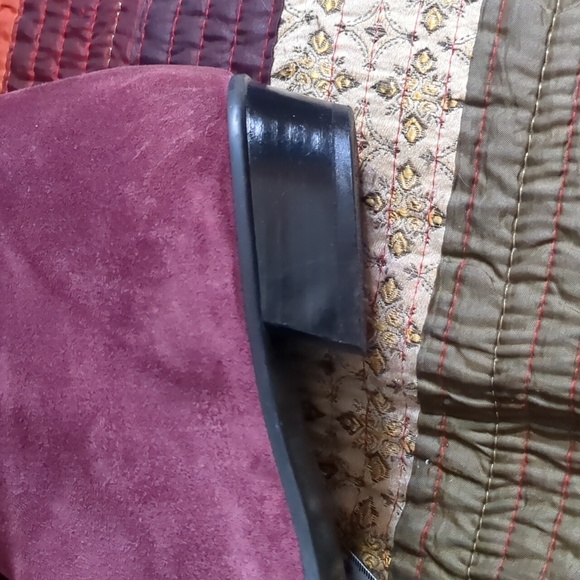 SILPA* vintage mauve suede leather tall side zip angled heel pointed toe boots - Picture 13 of 17